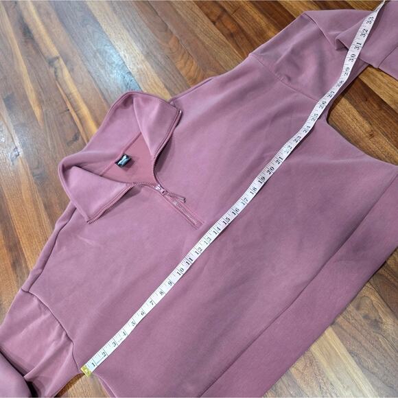 Avia Quarter Zip Pullover Drop Shoulder Crop Length Size XL 16-18 - Picture 4 of 8